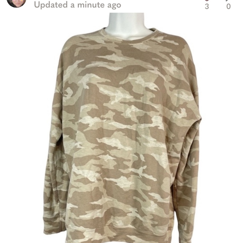 Athleta Camo Balance Pullover Size Small